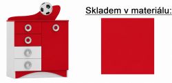 Komoda Football - 2 - červená - SKLADEM