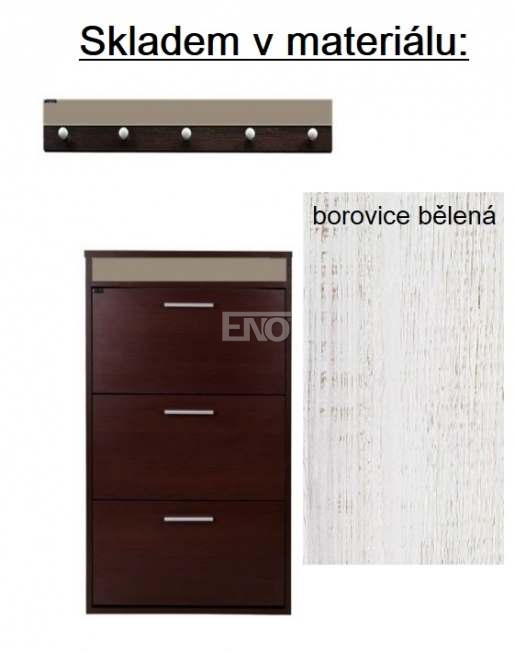 Předsíň Carmona/Livorno se sklem - borovice bělená - SKLADEM
