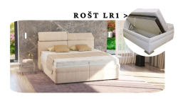 Postel Yoga a roštem LR1 - 200x200 s úložným prostorem