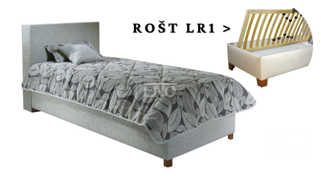 Postel Sono s krátkým čelem a roštem LR1 - 110x200 - Levá