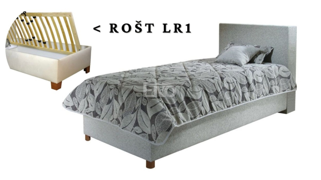 Postel Sono s krátkým čelem a roštem LR1 - 120x200 - Pravá
