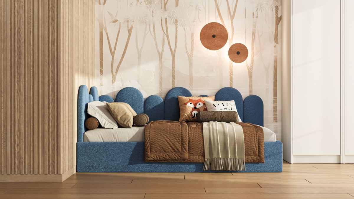 Postel Flow s čely roštem a úložným prostorem - 90x200