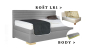 Postel Givi s dlouhým čelem, matrace BODY, rošt LR1 - 80x200