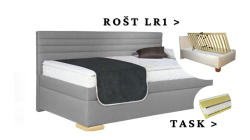 Postel Givi s dlouhým čelem, matrace TASK, rošt LR1 - 100x200